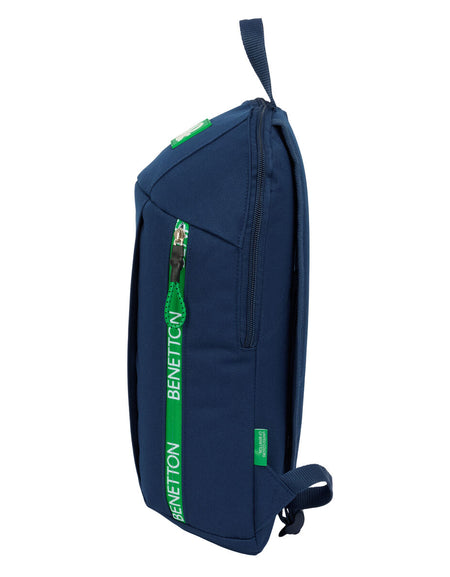 Casual Backpack Benetton Green Navy Blue 22 x 39 x 10 cm-1