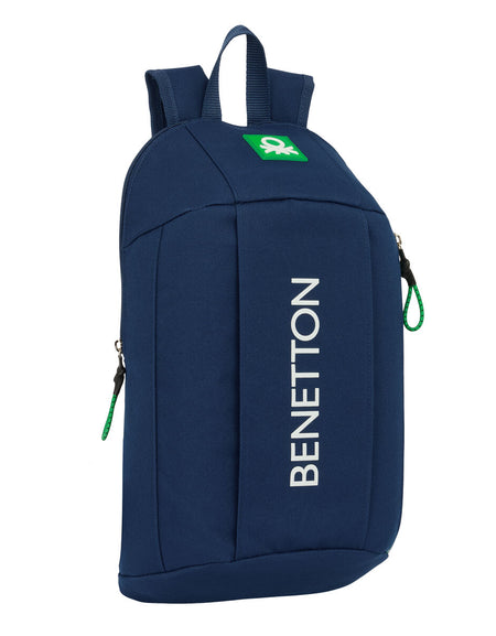 Casual Backpack Benetton Green Navy Blue 22 x 39 x 10 cm-0
