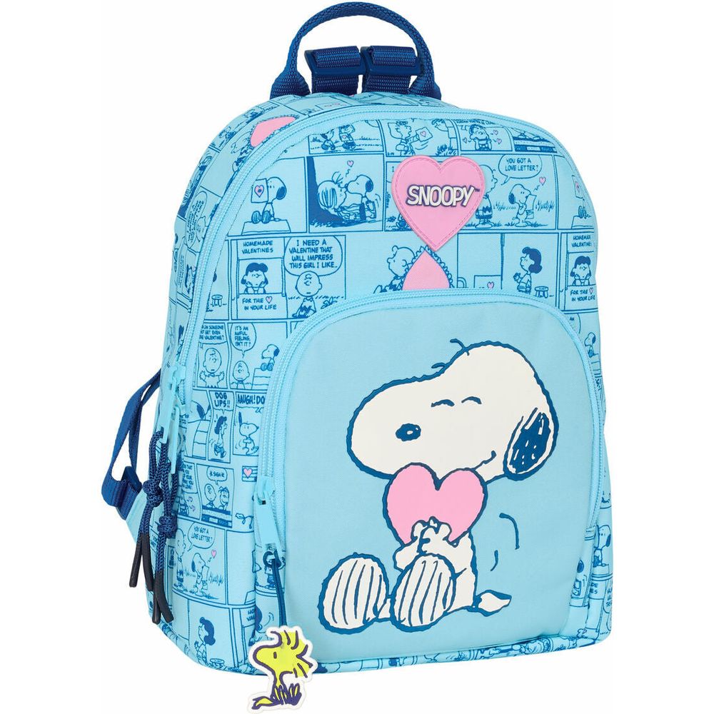 Casual Backpack Snoopy Love Light Blue 25 x 30 x 13 cm-0