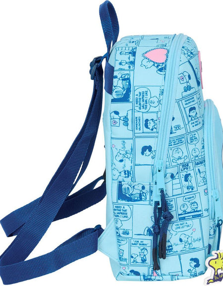 Casual Backpack Snoopy Love Light Blue 25 x 30 x 13 cm-1