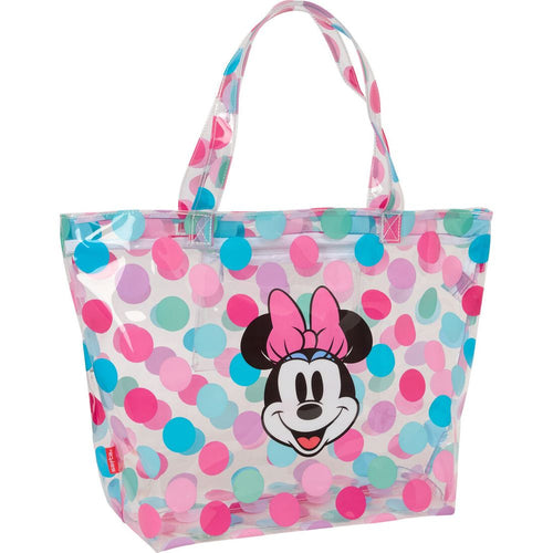 Load image into Gallery viewer, Shopping Bag Minnie Mouse Beach Multicolour Transparent 54 x 35 x 17 cm-0
