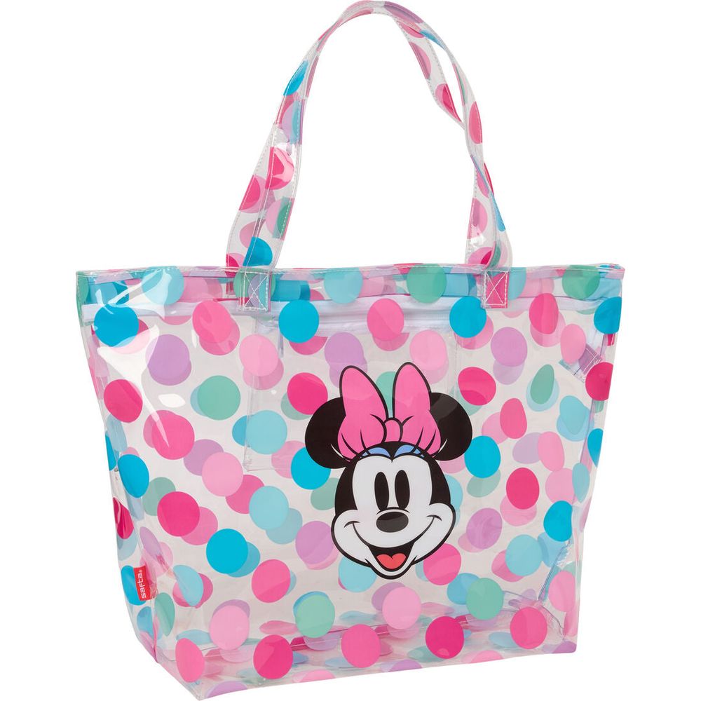 Shopping Bag Minnie Mouse Beach Multicolour Transparent 54 x 35 x 17 cm-0