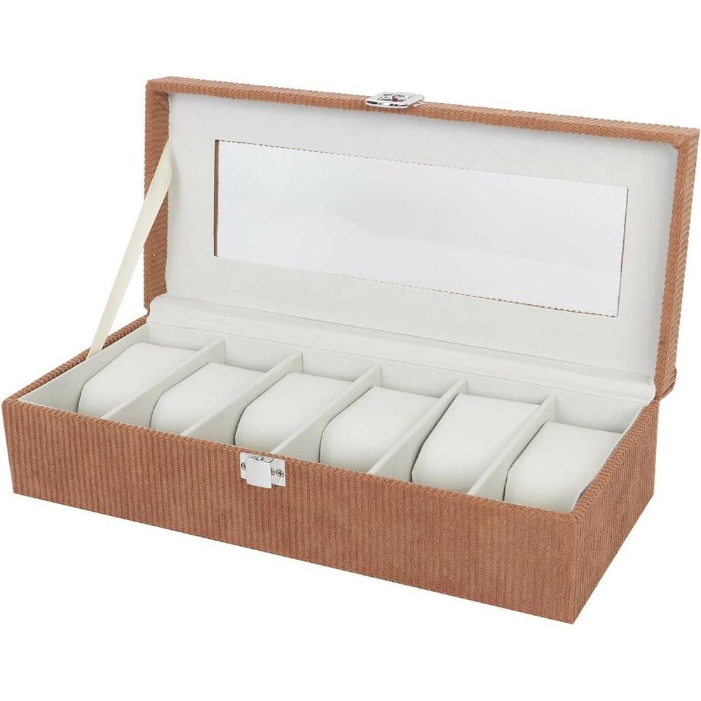 Box for watches Versa Grey Polyester 13,5 x 9 x 30,5 cm-0