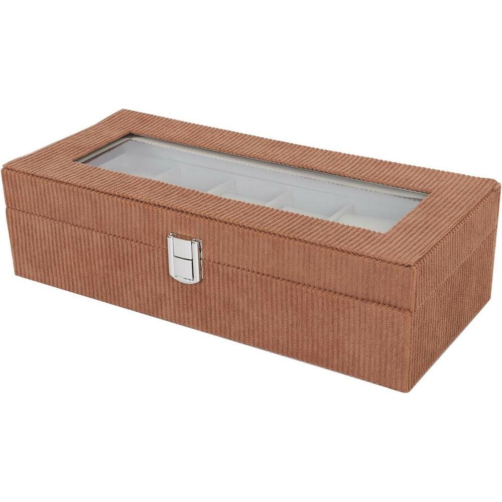 Box for watches Versa Grey Polyester 13,5 x 9 x 30,5 cm-1