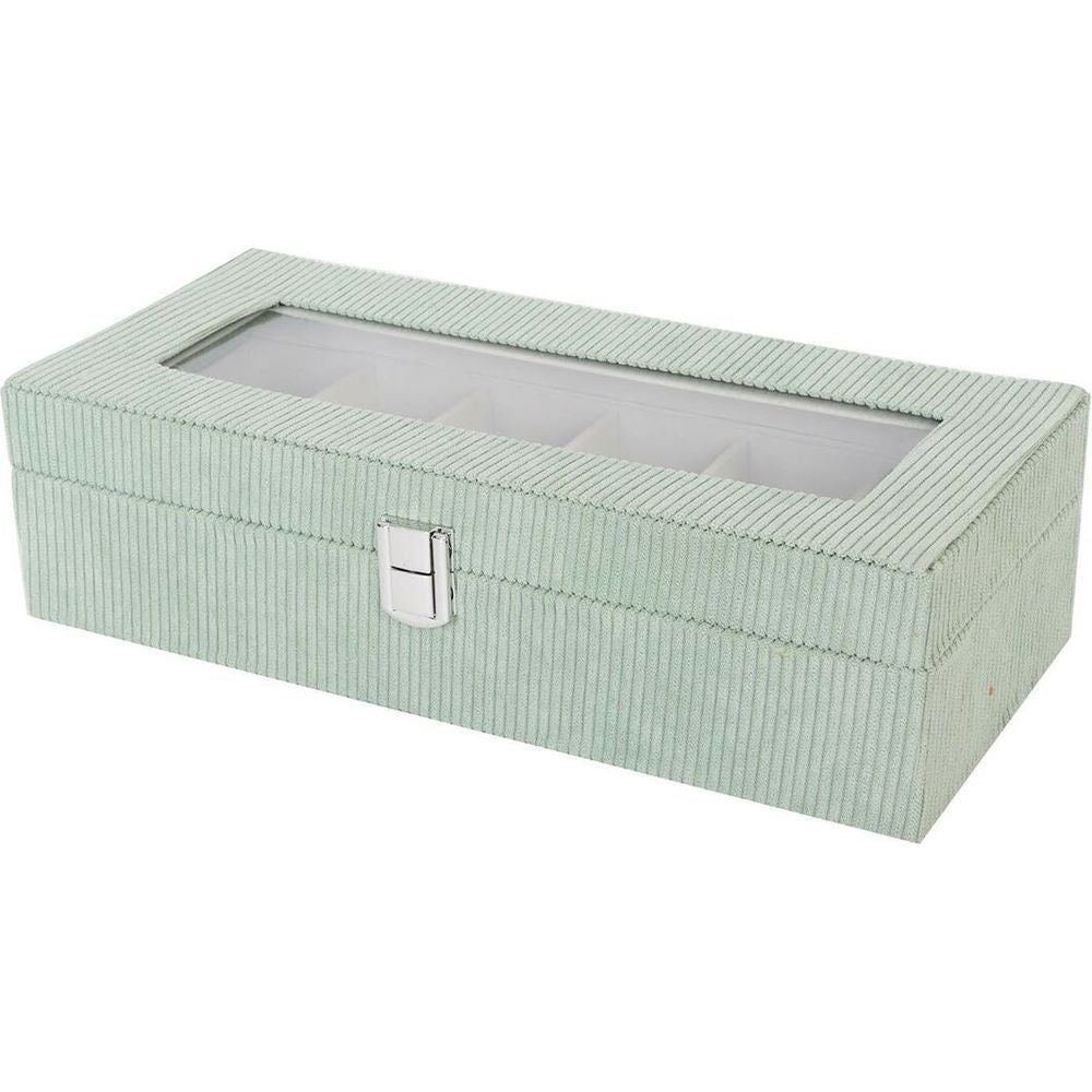 Box for watches Versa Green Polyester 13,5 x 9 x 30,5 cm-1