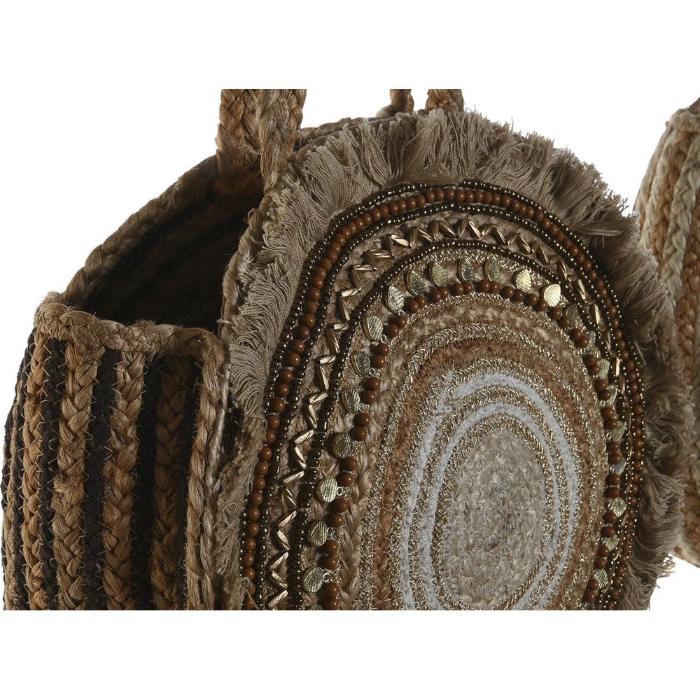 Women's Handbag DKD Home Decor Brown Cream 36 x 11 x 36 cm (2 Units)-3