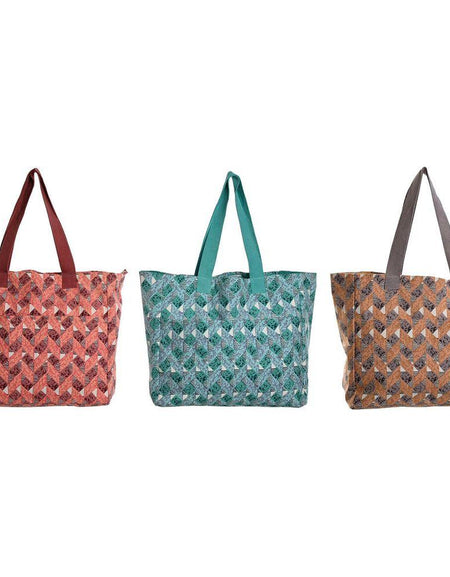 Women's Handbag Home ESPRIT Brown Turquoise Coral 55 x 14 x 35 cm (3 Units)-0