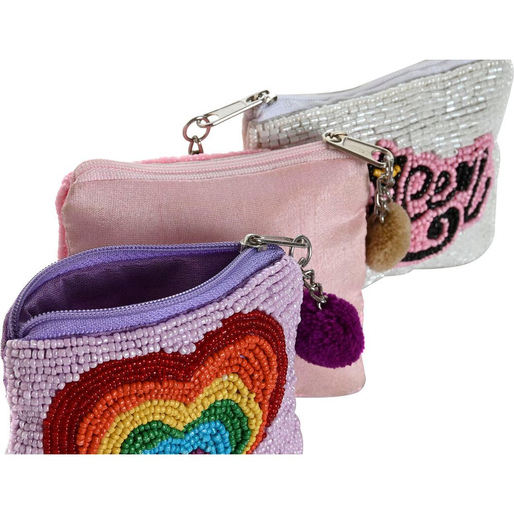 Purse Home ESPRIT Multicolour Rainbow Heart (6 Units)-1