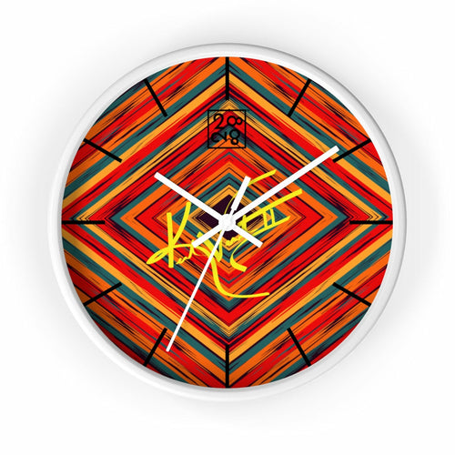 2882Time™ Boho Tribe Diamond Stripe Geometric Clock