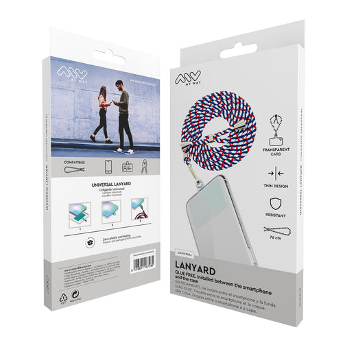 Load image into Gallery viewer, Mobile Phone Lanyard Myway Blue Red-3
