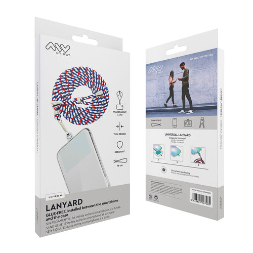 Load image into Gallery viewer, Mobile Phone Lanyard Myway Blue Red-1
