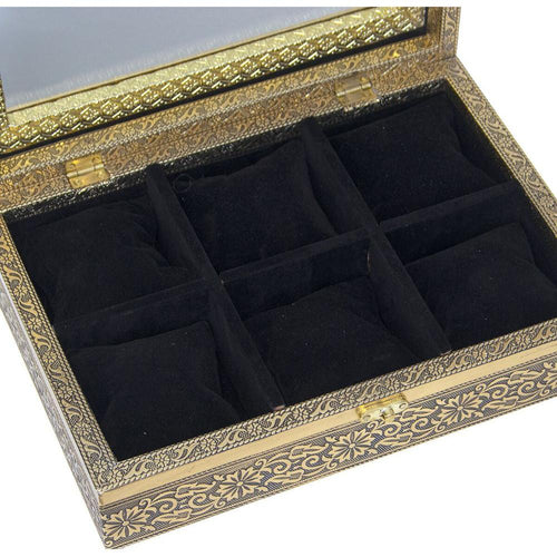 Load image into Gallery viewer, Box for watches Alexandra House Living Black Golden Metal 20 x 28 x 20 cm-2
