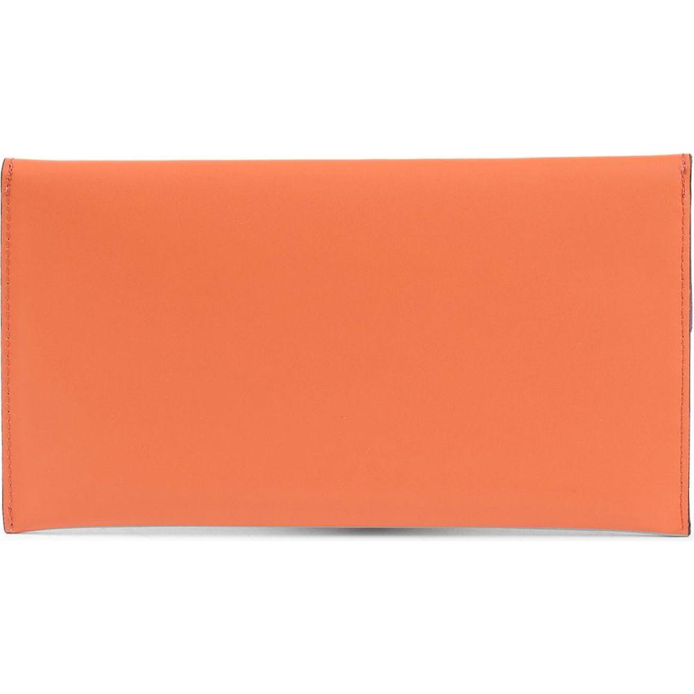 Leather Envelope Clutch Orange