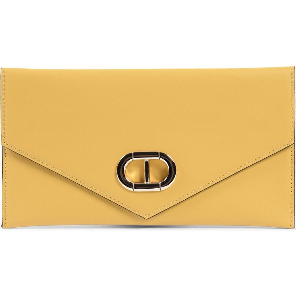 Leather Envelope Clutch Yellow