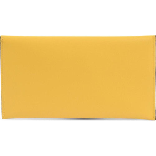 Load image into Gallery viewer, Leather Envelope Clutch Yellow
