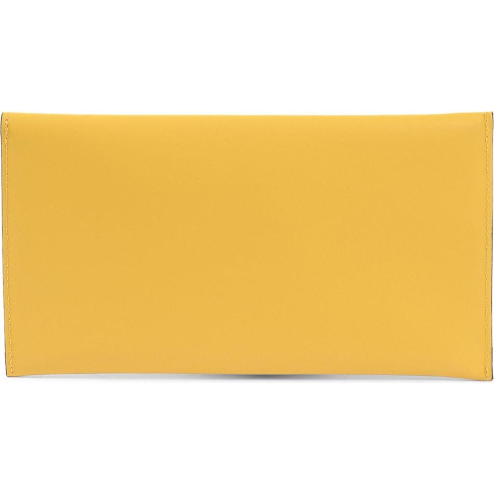 Leather Envelope Clutch Yellow