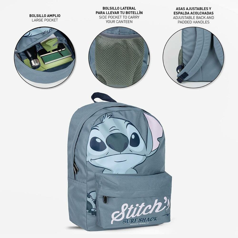 Casual Backpack Stitch Blue 32 x 4 x 42 cm-1