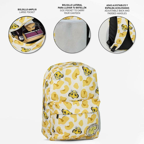 Load image into Gallery viewer, Casual Backpack The Lion King Beige 32 x 4 x 42 cm-6
