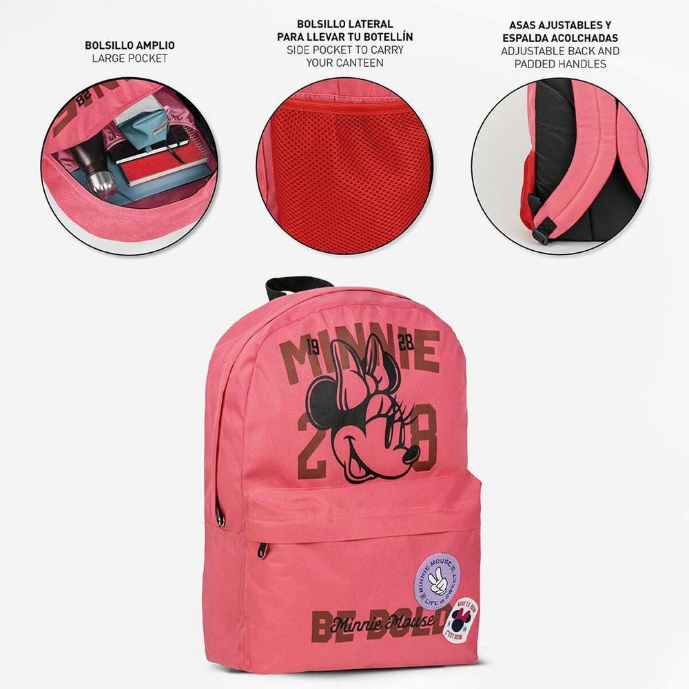 Casual Backpack Minnie Mouse Coral 32 x 4 x 42 cm-5