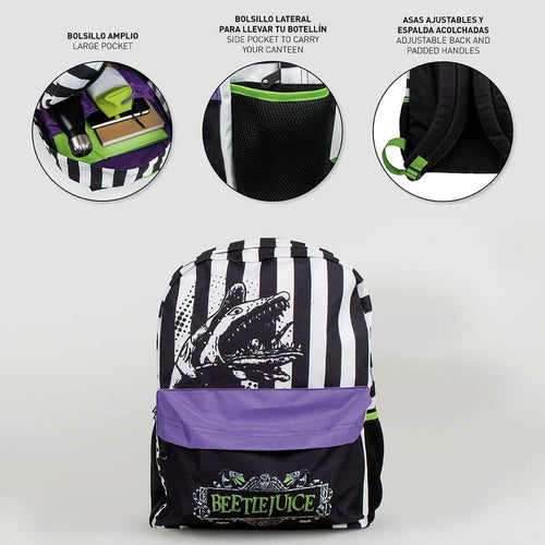 Load image into Gallery viewer, Casual Backpack Beetlejuice Multicolour 32 x 12 x 42 cm-2
