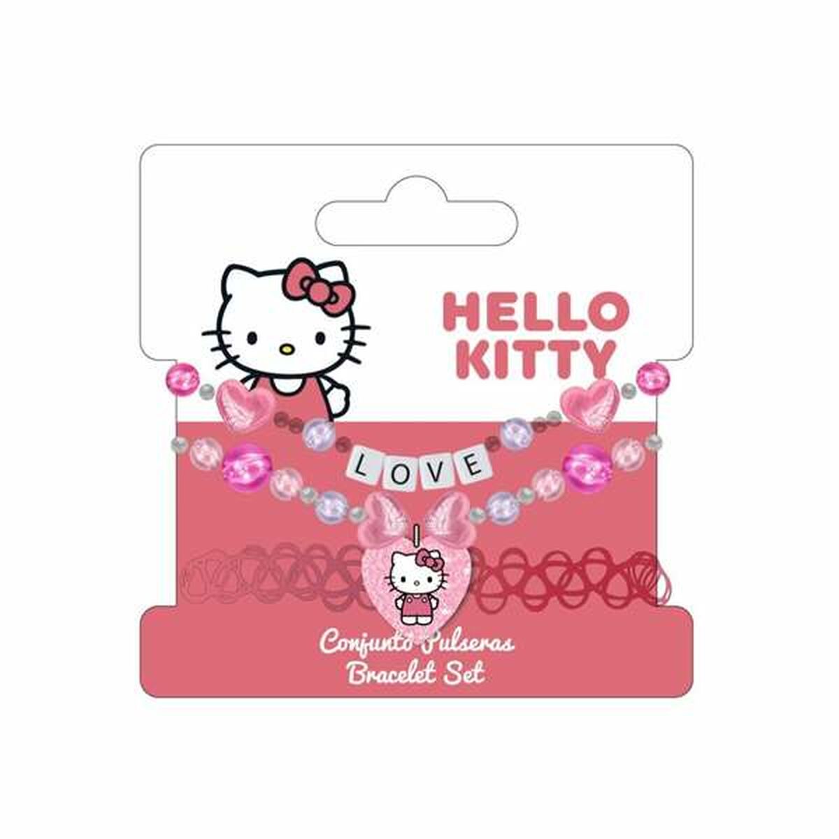 Girl's Bracelet Hello Kitty Fuchsia 3 Pieces-1