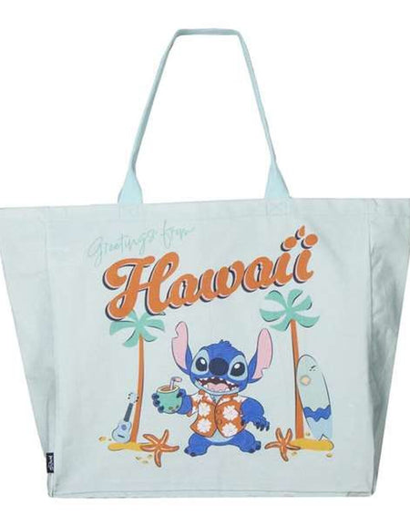 Shopping Bag Stitch Turquoise 48 x 43 x 17 cm-0