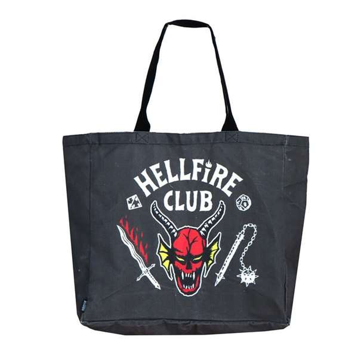 Shopping Bag Stranger Things Black 48 x 43 x 17 cm-0