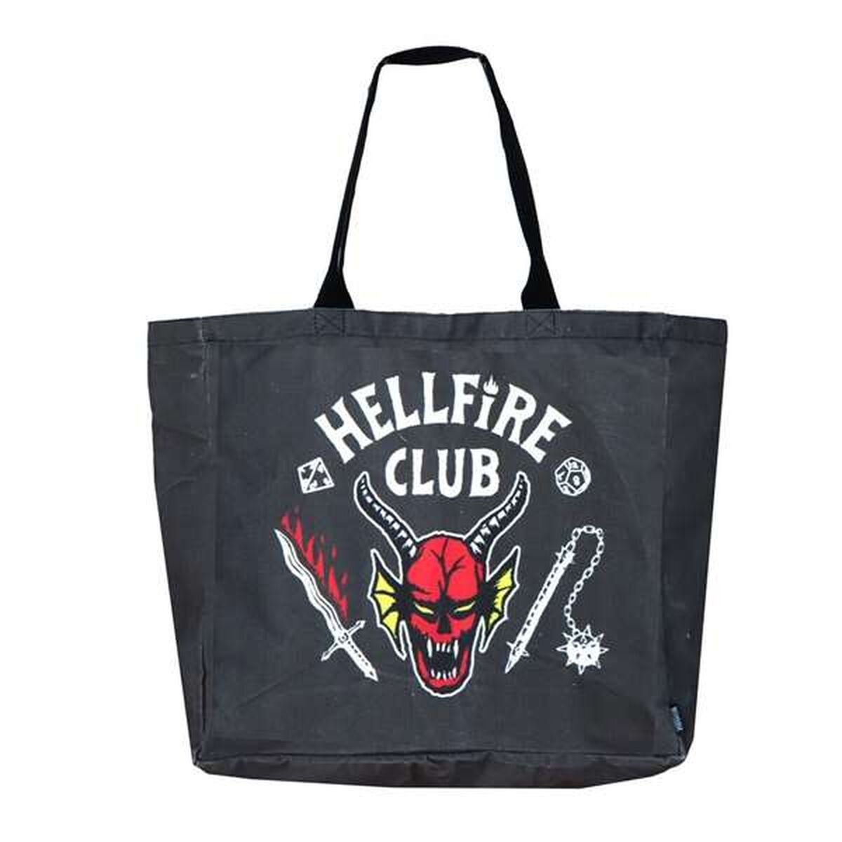 Shopping Bag Stranger Things Black 48 x 43 x 17 cm-2