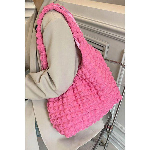 Load image into Gallery viewer, Designer Ruched Polyester Large Handbag
