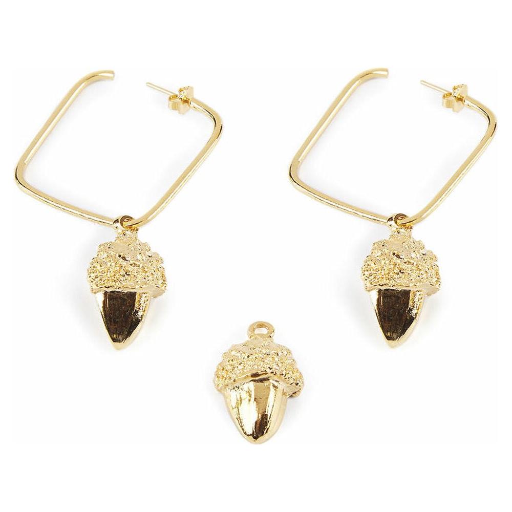 Ladies' Earrings Shabama   Brass Acorn Flash gold-plated 3 cm-0