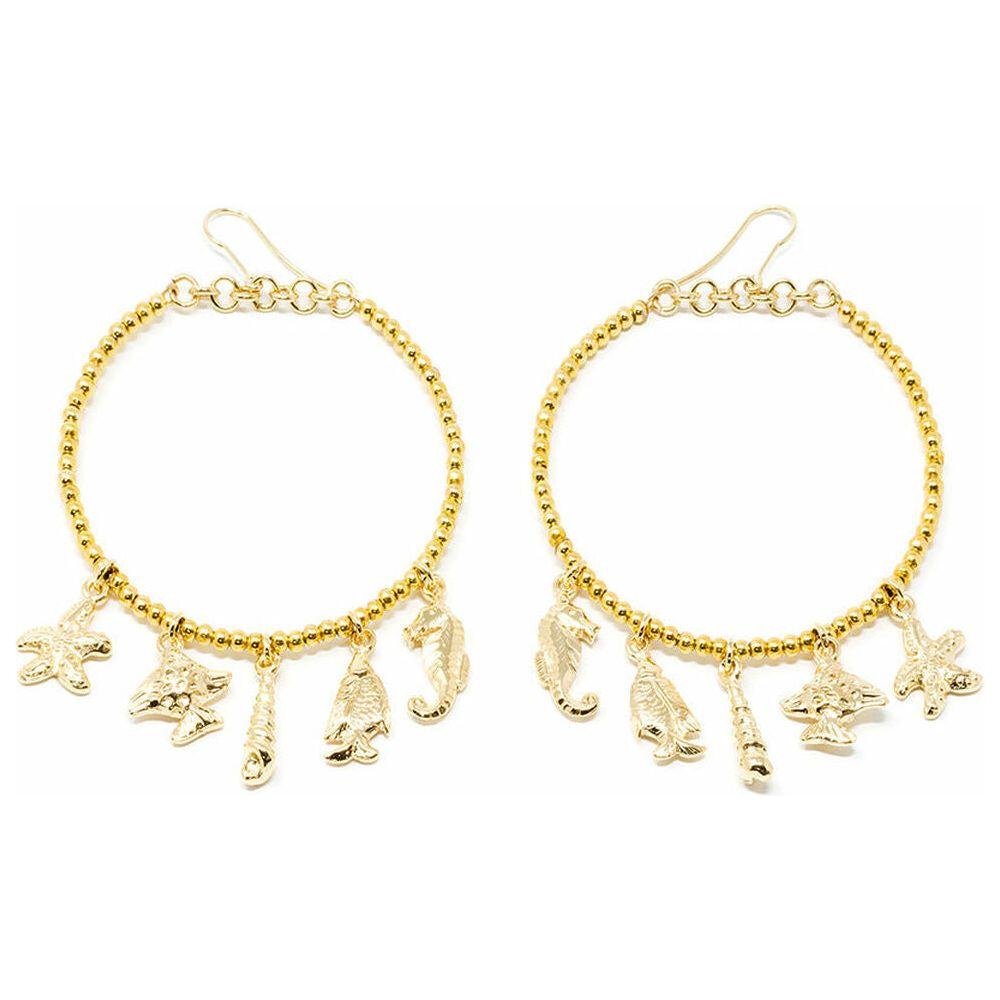 Ladies' Earrings Shabama Formentor Brass gold-plated 6 cm-0