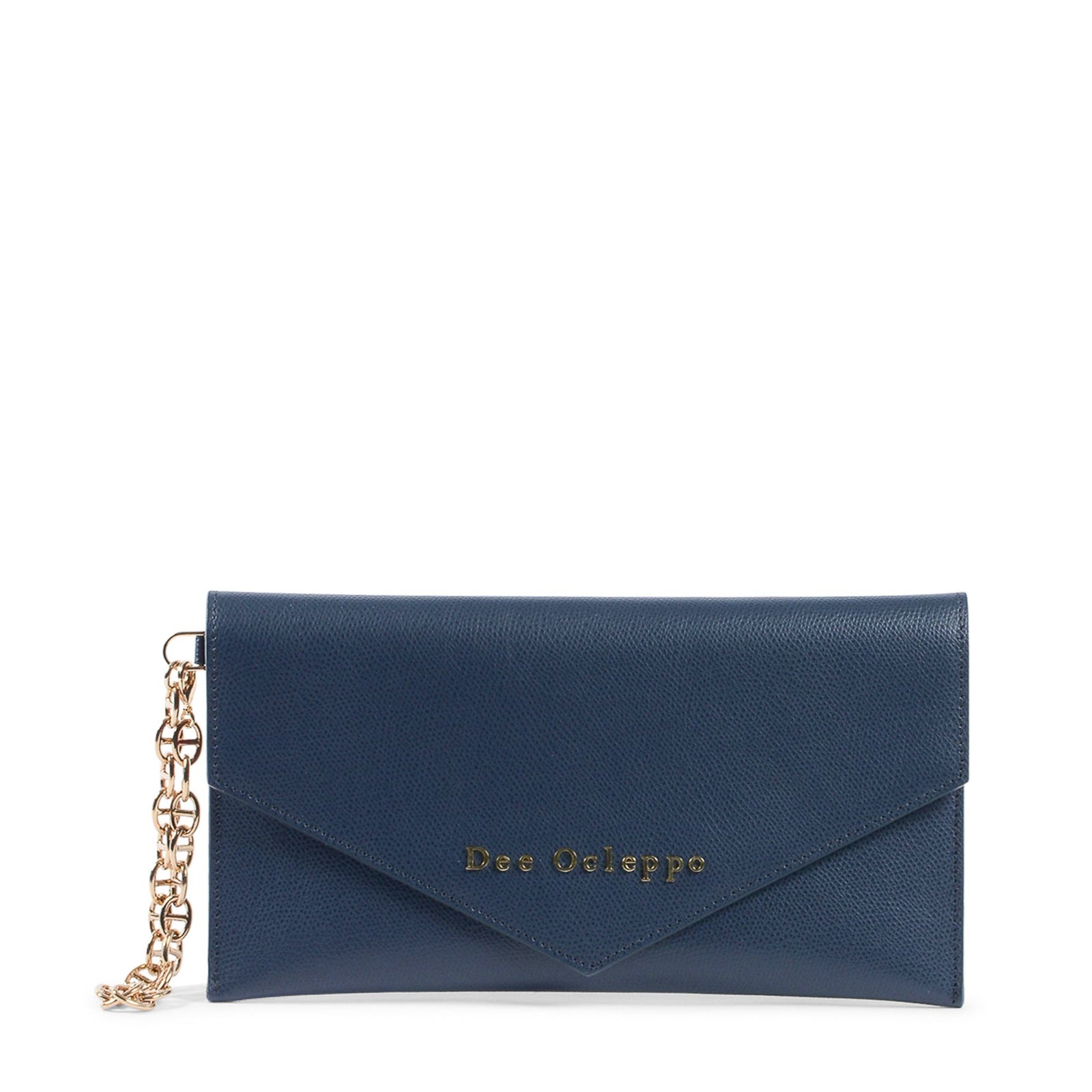 Dee Ocleppo Womens Clutch DC220 LOGO PALMELLATO BLUE NAVY