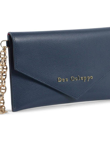 Dee Ocleppo Womens Clutch DC220 LOGO PALMELLATO BLUE NAVY