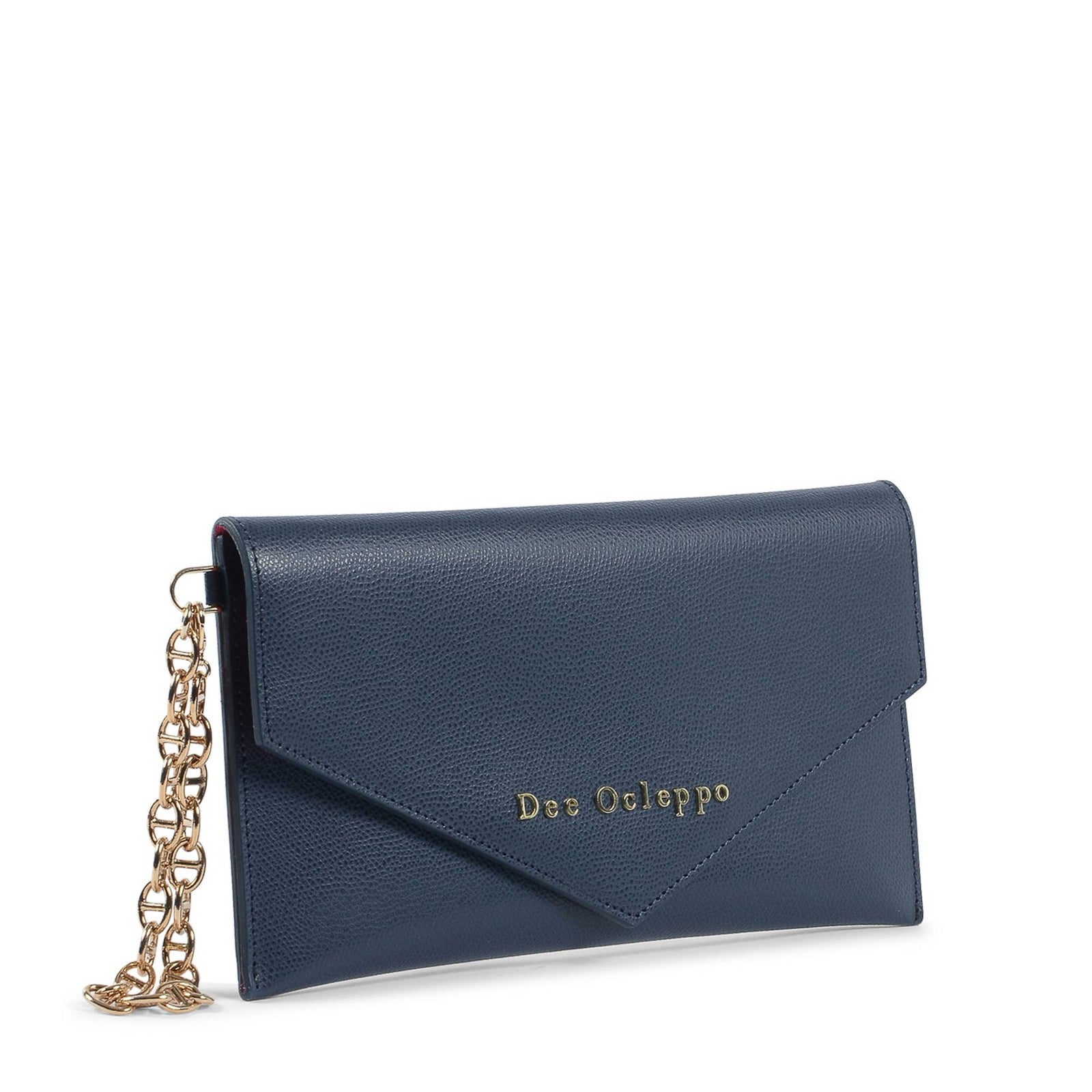 Dee Ocleppo Womens Clutch DC220 LOGO PALMELLATO BLUE NAVY