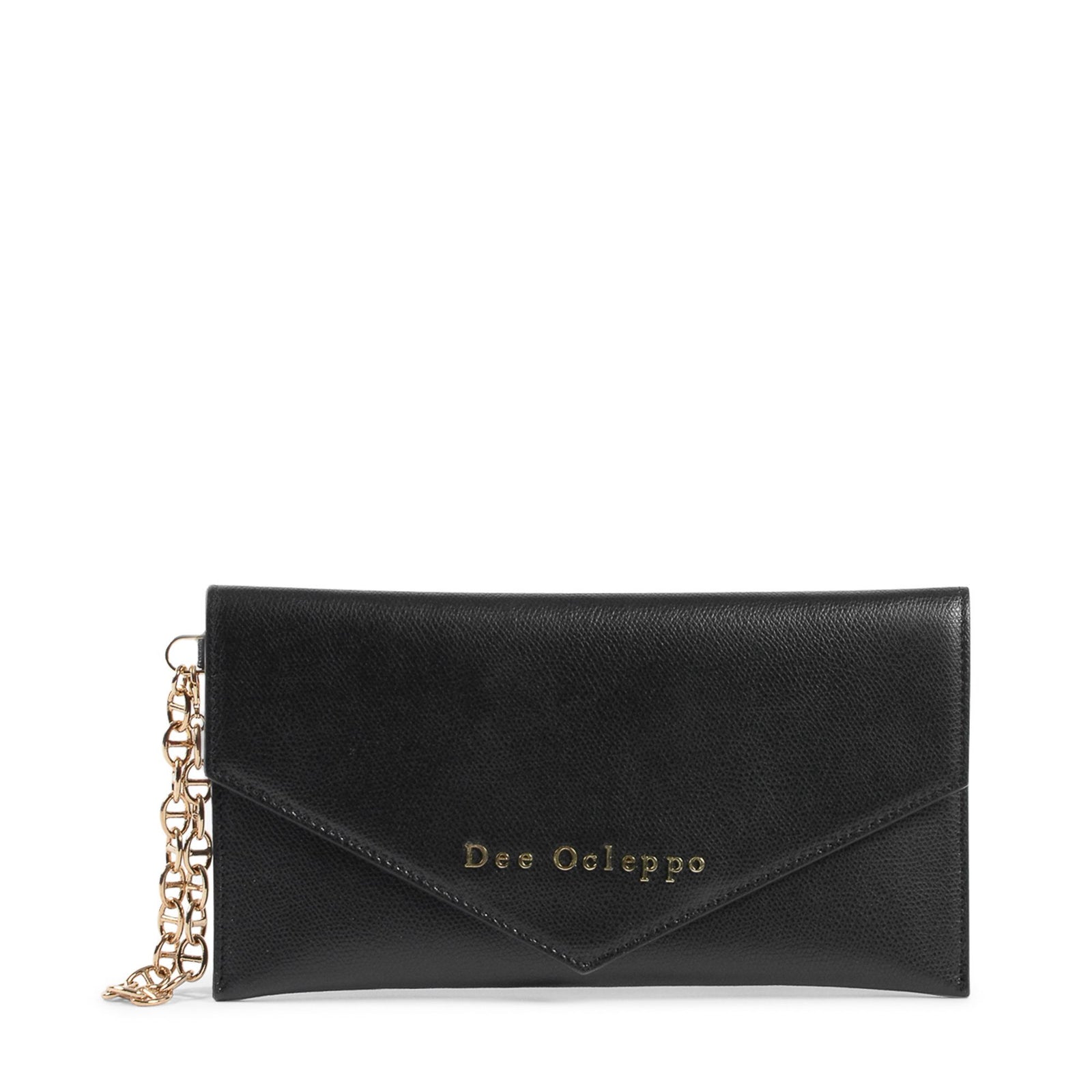 Dee Ocleppo Womens Clutch DC220 LOGO PALMELLATO BLACK