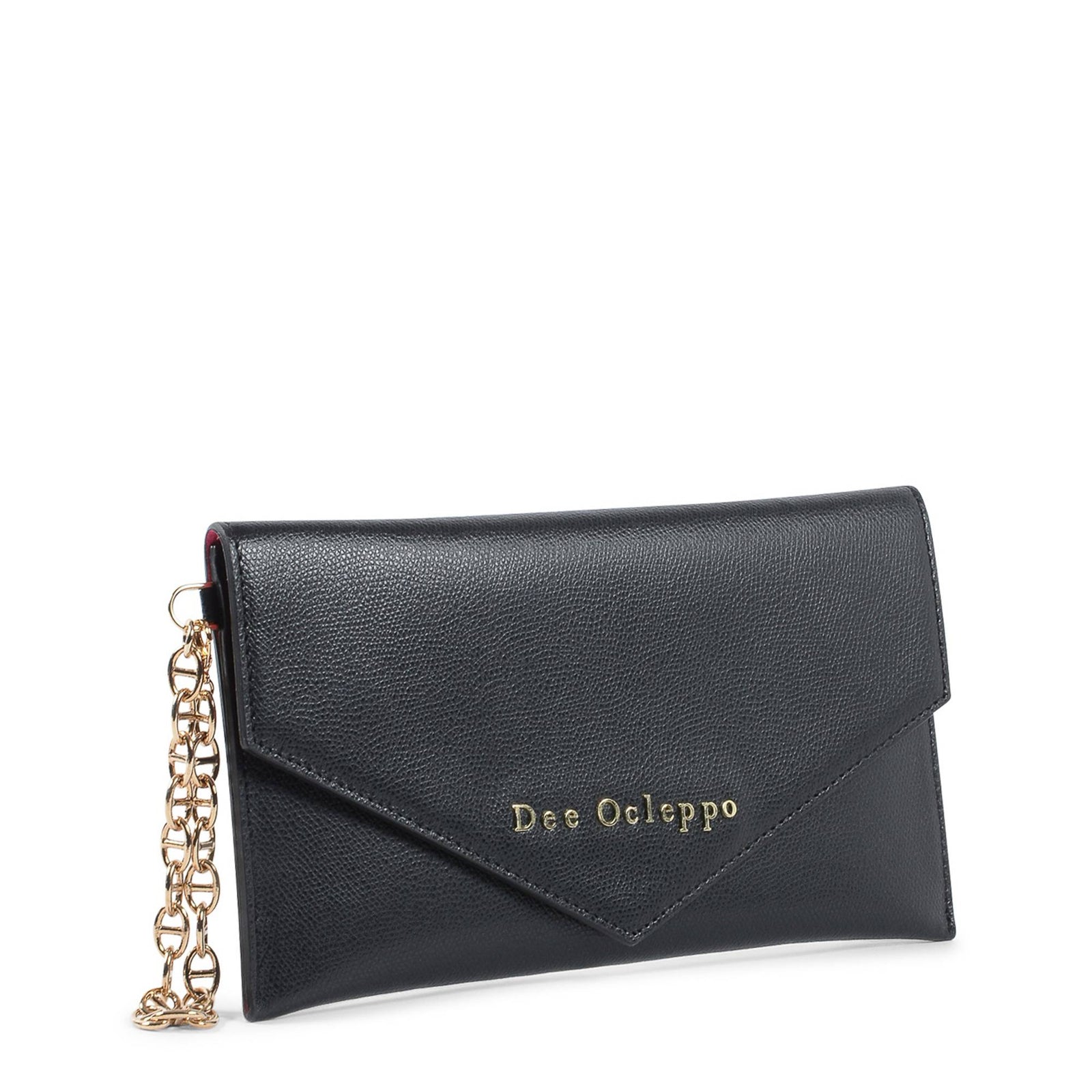 Dee Ocleppo Womens Clutch DC220 LOGO PALMELLATO BLACK