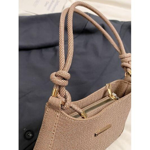 Load image into Gallery viewer, PU Leather Knotted Strap Handbag – A Statement of Elegance
