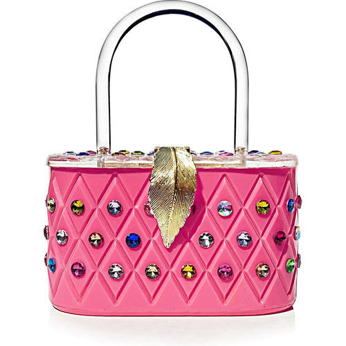 Load image into Gallery viewer, &quot;Angel&quot; Pink Rainbow Acrylic Box Clutch Bag
