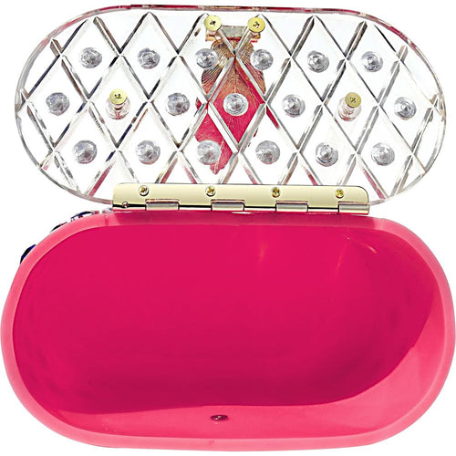 Load image into Gallery viewer, &quot;Angel&quot; Pink Rainbow Acrylic Box Clutch Bag
