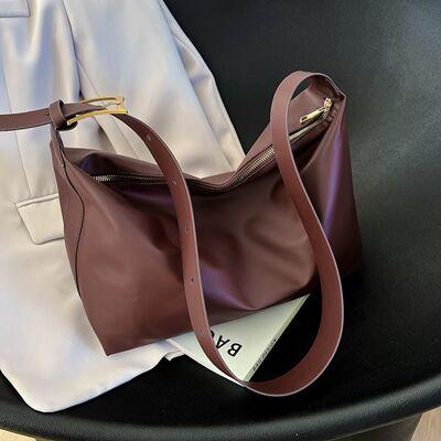 Luxurious Adjustable Strap PU Leather Handbag