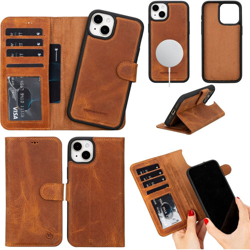 Load image into Gallery viewer, Casper Leather iPhone 15 Plus Wallet Case | MagSafe-27
