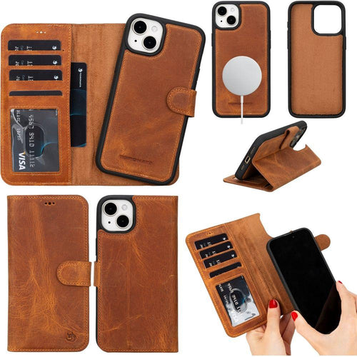 Load image into Gallery viewer, Casper Leather iPhone 14 Wallet Case | MagSafe-7
