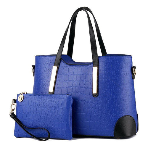 Load image into Gallery viewer, Luxury Fashion Two-Piece Colour Contrast Handbag
