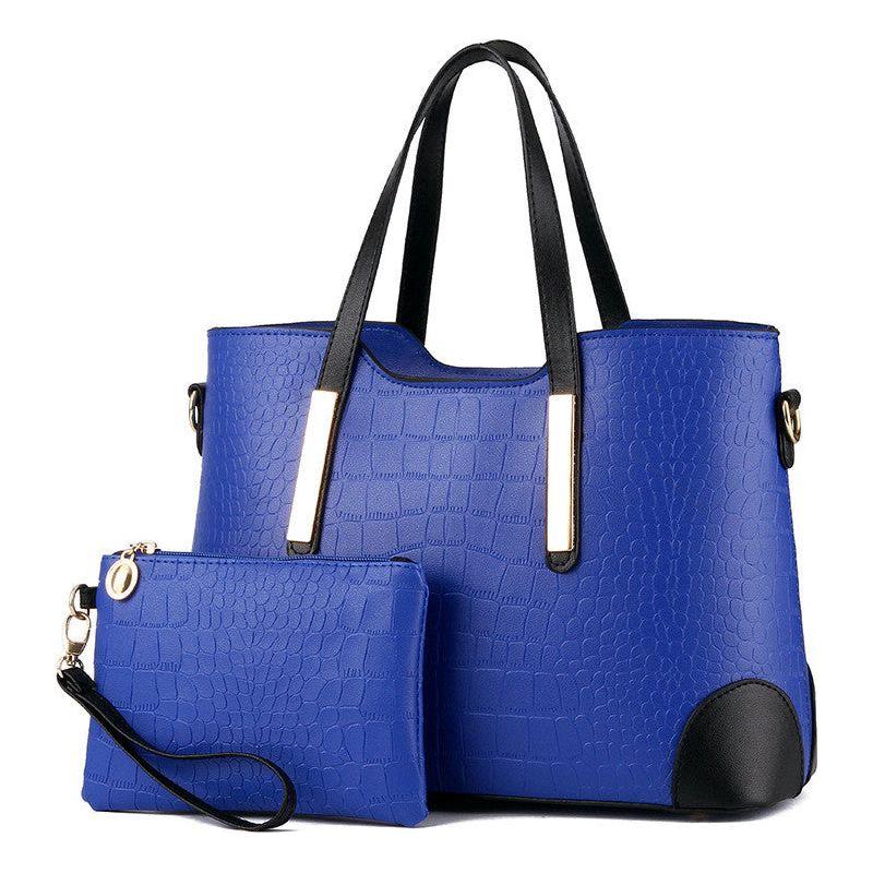 Luxury Fashion Two-Piece Colour Contrast Handbag