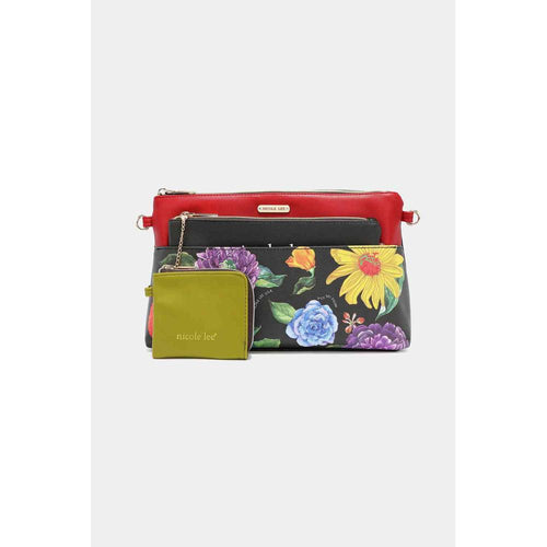 Load image into Gallery viewer, Nicole Lee USA Printed Handbag with Three Pouches - A Luxe Accessory for the Modern Woman
