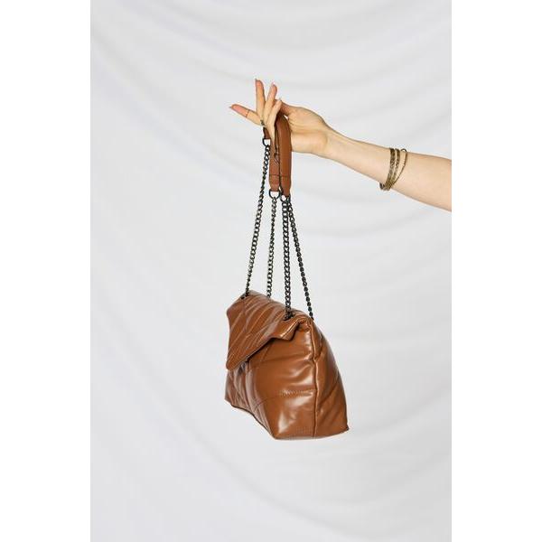 SHOMICO PU Leather Chain Handbag - A Symphony of Style and Elegance