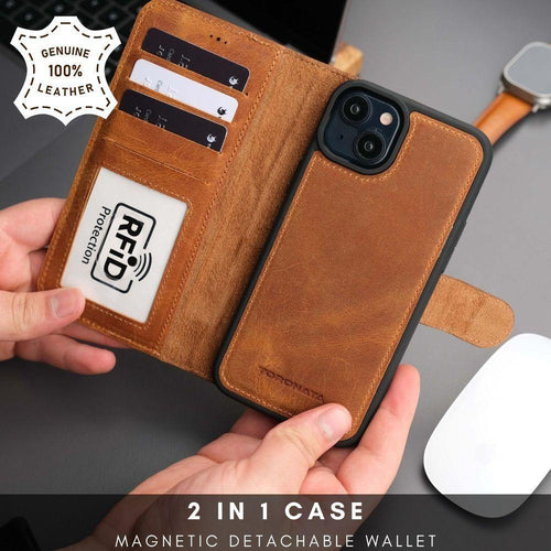 Load image into Gallery viewer, Casper iPhone 16 Leather Wallet Case | MagSafe-7
