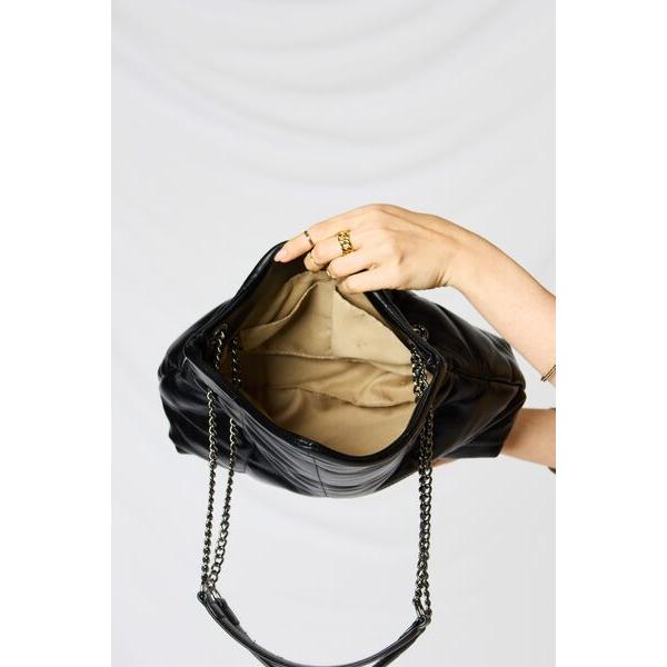 SHOMICO PU Leather Chain Handbag - A Touch of Elegance