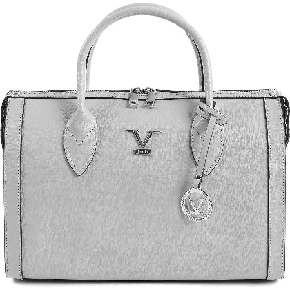 V Italia Womens Handbag Grey V014-S SAFFIANO GRIGIO