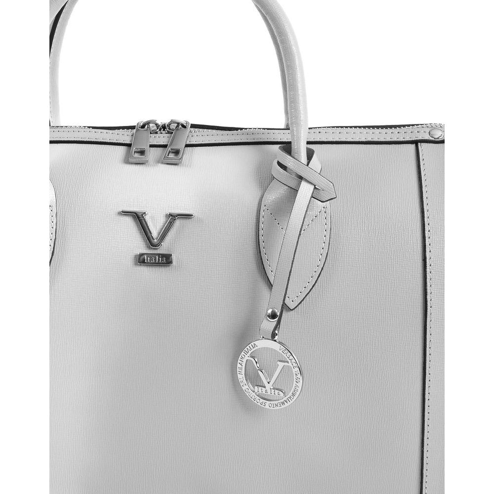 V Italia Womens Handbag Grey V014-S SAFFIANO GRIGIO